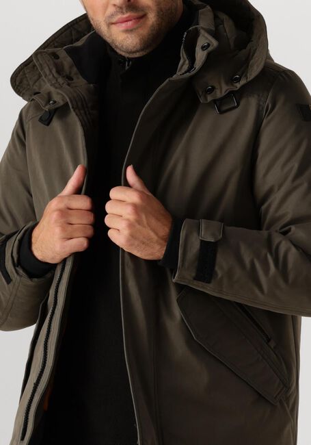 Groene PME LEGEND Parka's SEMI LONG JACKET TUPULAR SOAPY PEACH - large