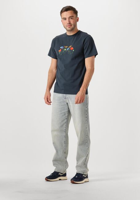 Donkerblauwe FORÉT T-shirt BOTANIC T-SHIRT - large