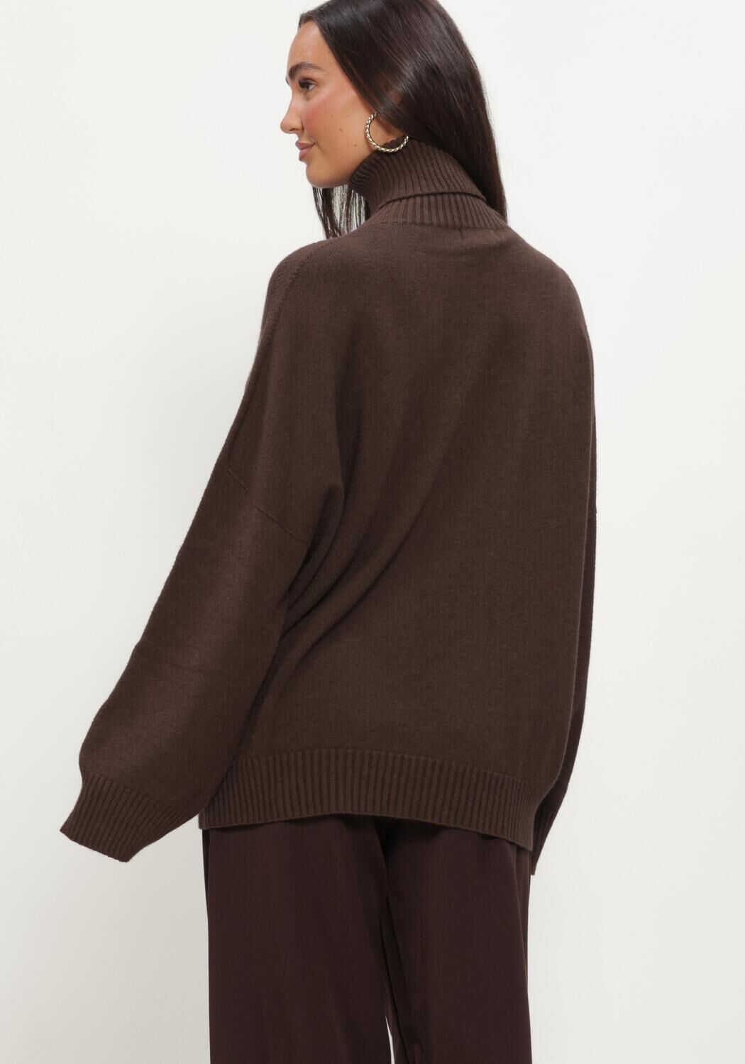 SIMPLE Dames Truien & Vesten Knit-base-visc-26-3 Bruin