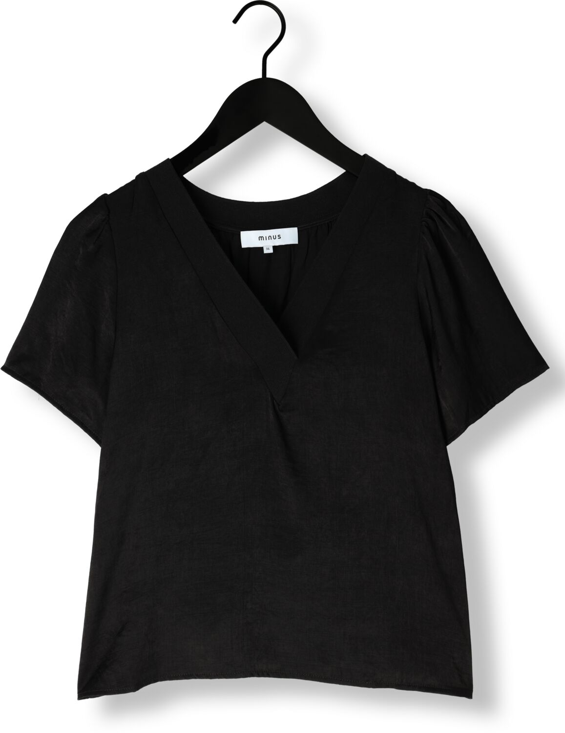 MINUS Dames Tops & T-shirts Lirene V-neck Blouse Zwart