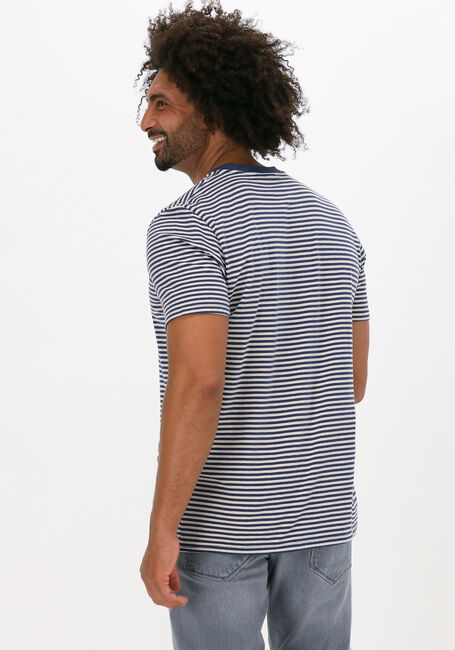 Blauwe SELECTED MEN T-shirt SLHRELAXBUTCH STRIPE SS O-NECK - large