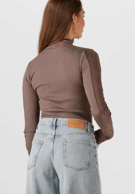 Taupe ROSEMUNDE Top BEATHA LS REGULAR LACE - large
