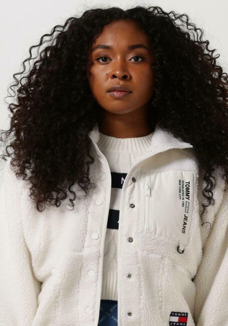Gebroken wit TOMMY JEANS Teddy jas TJW REVERSIBLE SHERPA JACKET - large
