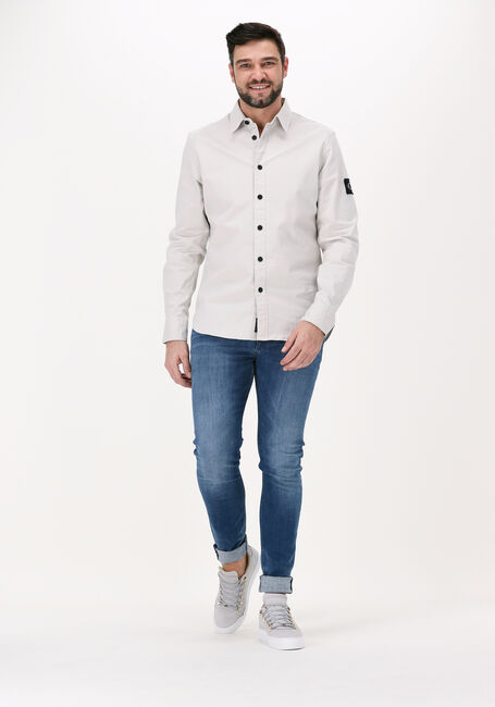 Zand CALVIN KLEIN Casual overhemd MONOGRAM BADGE SHIRT - large