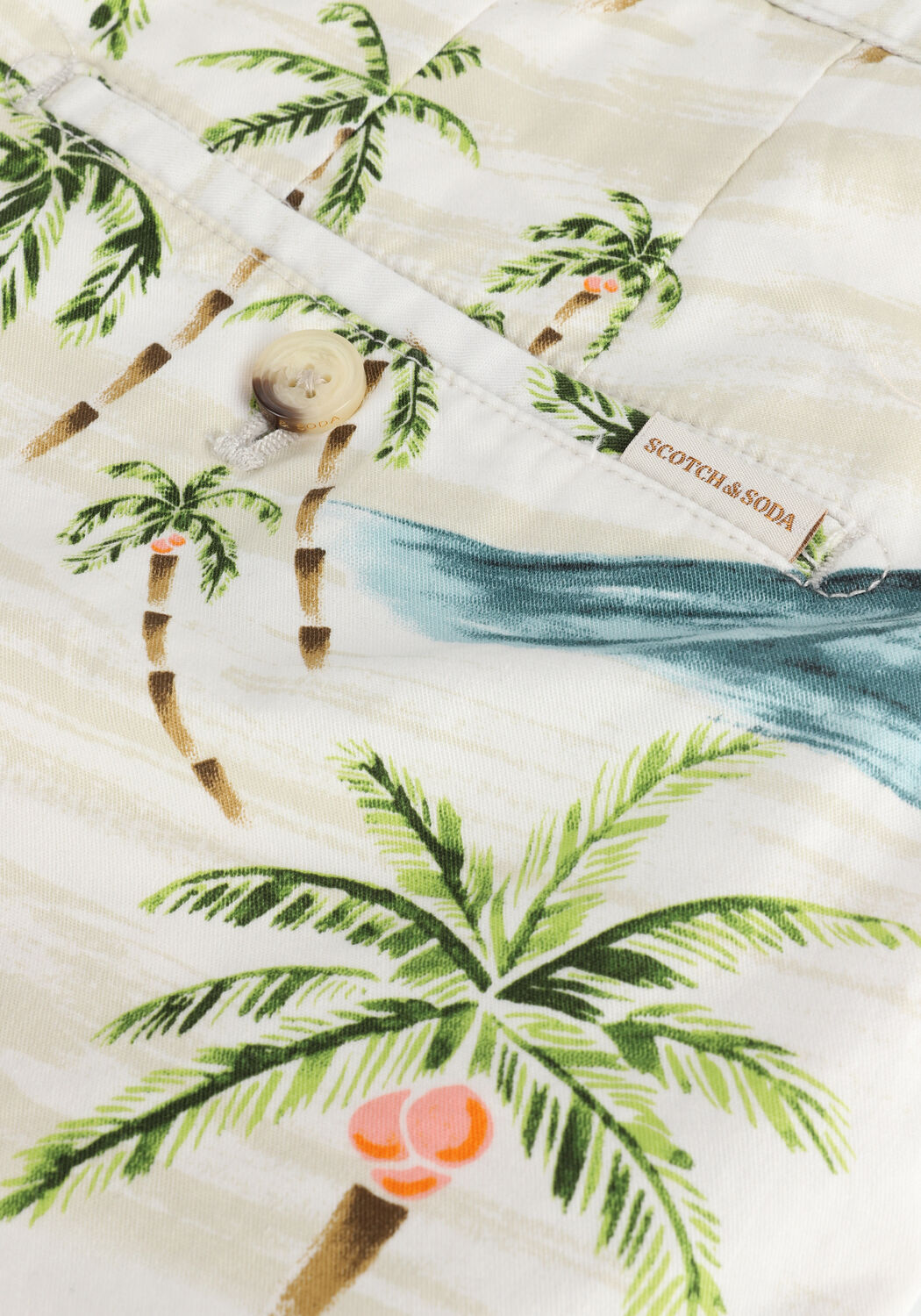 Gebroken wit SCOTCH & SODA Korte broek FAVE PRINTED PIMA COTTON SHORTK - large