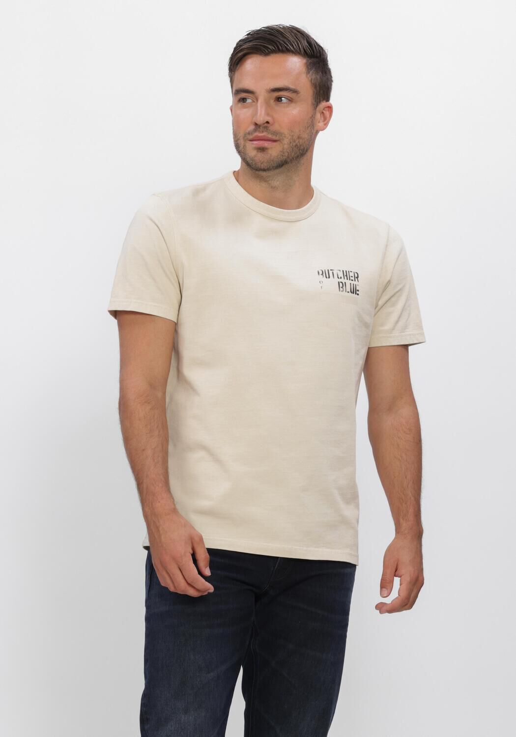Beige BUTCHER OF BLUE T-shirt ARMY BRUSH TEE - large