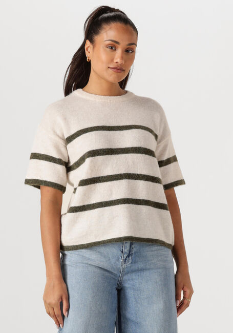 Gebroken wit SELECTED FEMME T-shirt SLFMALINE-LILIANA 2/4 KNIT O-NECK - large