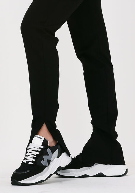 Zwarte NA-KD Flared broek SIDE SLIT JERSEY PANTS - large