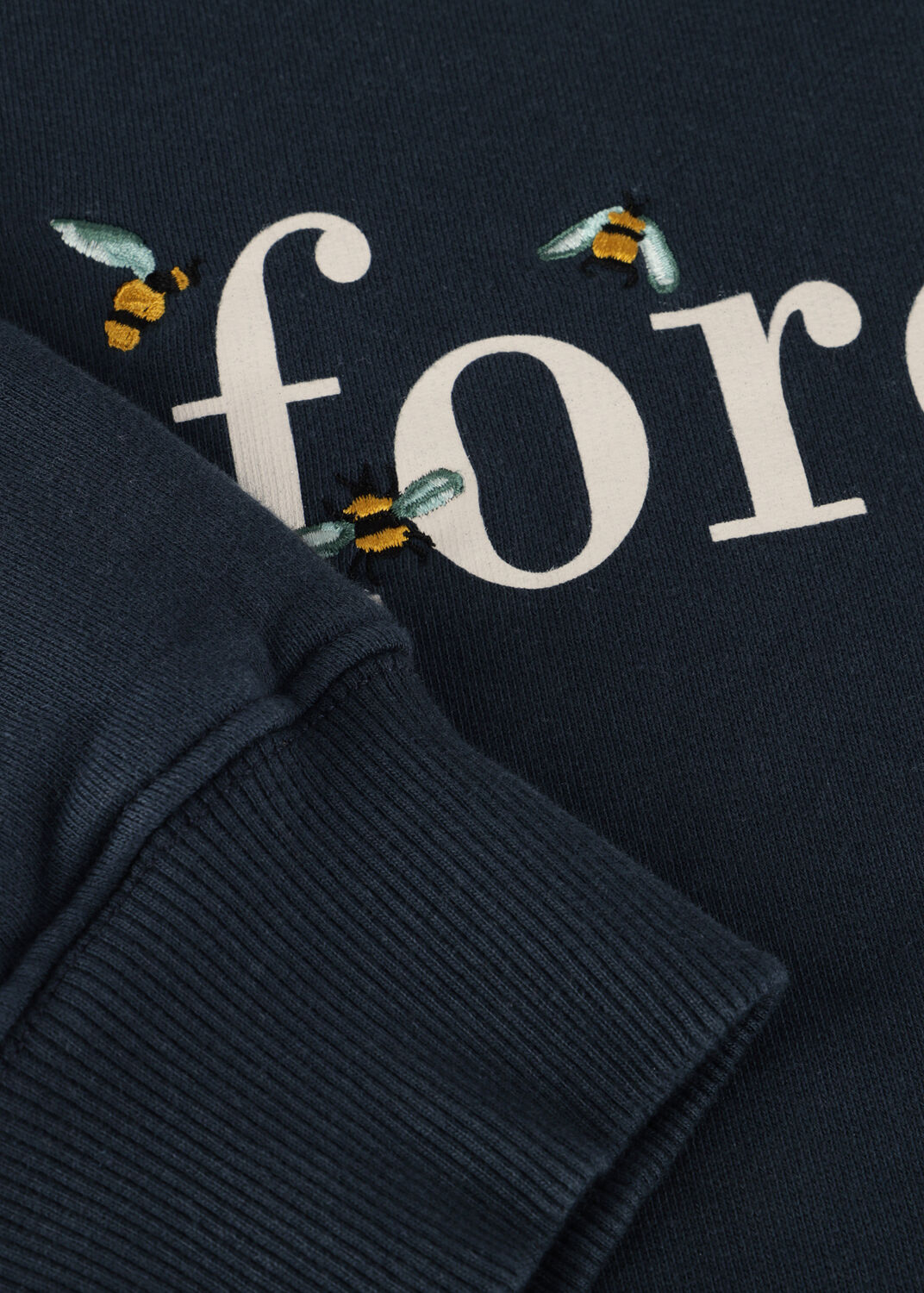 Donkerblauwe FOR&Eacute;T Sweater AMBER BEE SWEATSHIRT - large