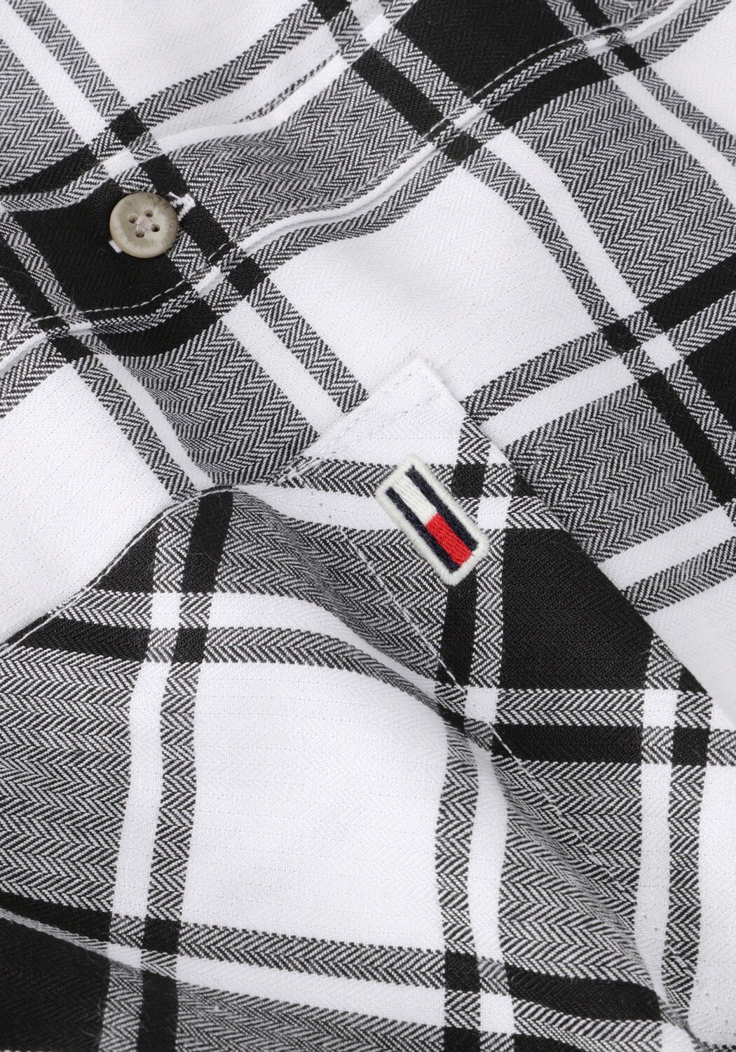 Witte TOMMY JEANS Casual overhemd TJM CHECK FLANNEL SHIRT - large