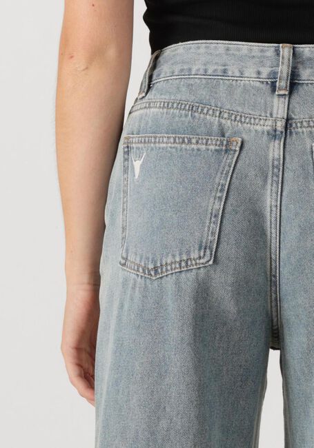 Blauwe ALIX THE LABEL Straight leg jeans LADIES WOVEN EMBELLISHED DENIM PANTS - large