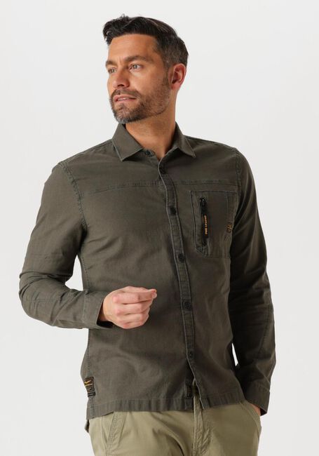 Groene PME LEGEND Casual overhemd LONG SLEEVE SHIRT MATTWEAVE - large