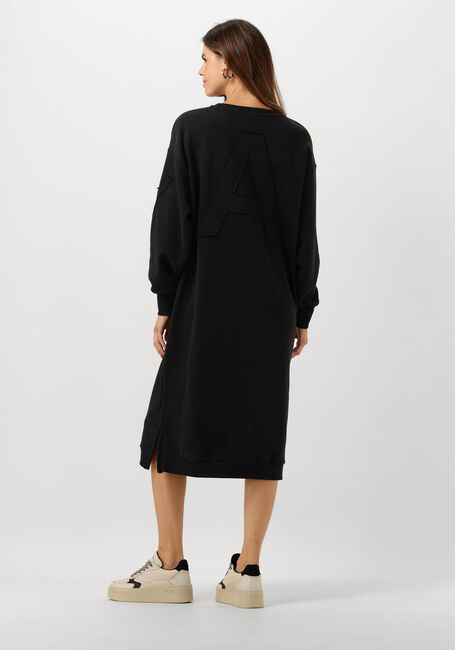 Zwarte ALIX THE LABEL Midi jurk LADIES KNITTED MIDI SWEAT DRESS - large