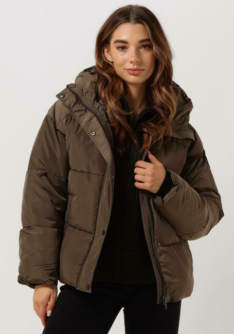 Bruine LEVETE ROOM Gewatteerde jas LR-GIBELLA 16 JACKET - large