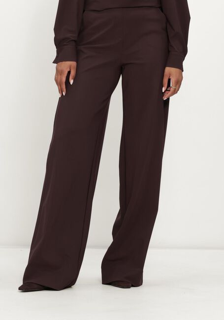 Bruine STUDIO ANNELOES Wijde broek Lexie LONG bonded trousers - large