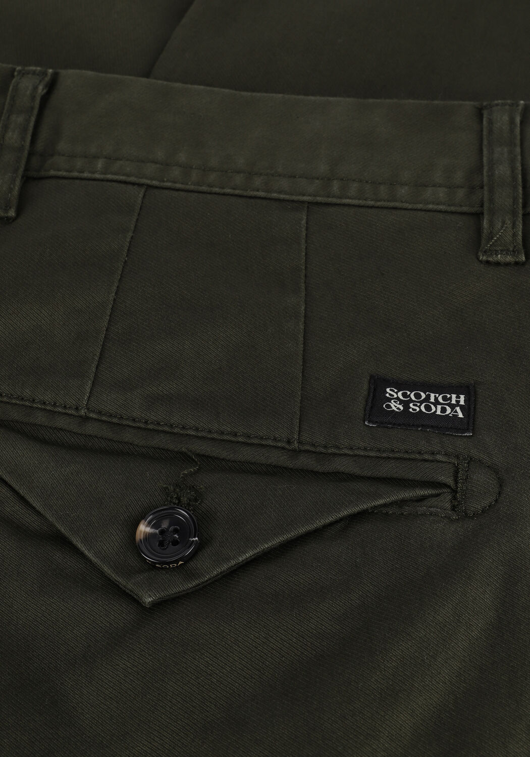Donkergroene SCOTCH & SODA Chino STUART REGULAR SLIM-FIT - large
