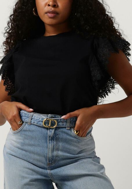 Zwarte TWINSET MILANO T-shirt KNITTED BLOUSE - large