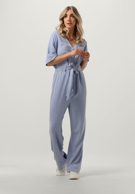 Blauwe SELECTED FEMME Jumpsuit SLFVIVA 2/4 LONG LINEN JUMPSUIT - large