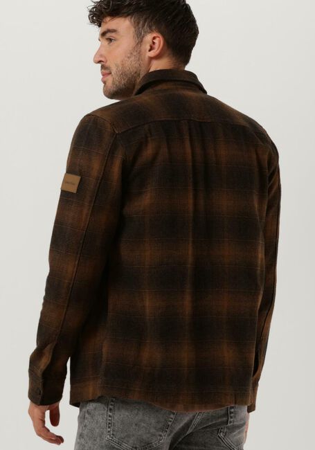 Bruine CALVIN KLEIN Overshirt BLURRED CHECK INDOOR OVERSHIRT - large