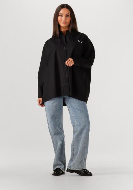 Zwarte ALIX THE LABEL Blouses LADIES WOVEN OVERSIZED POPLIN BLOUSE - large