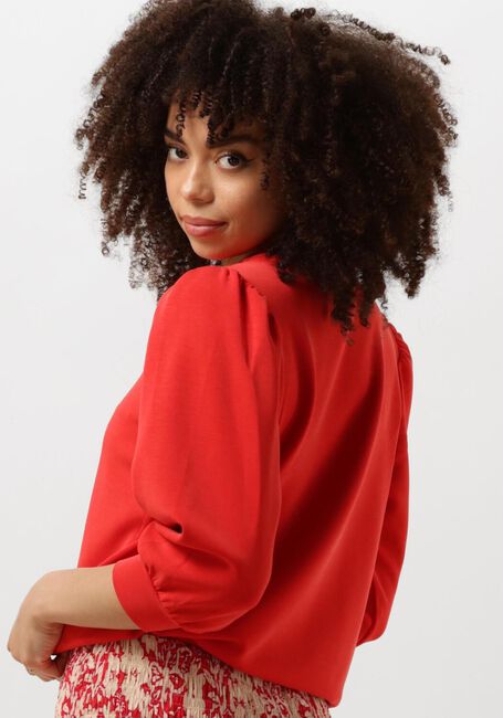 Rode SELECTED FEMME Top SLFTENNY 3/4 SWEAT TOP - large