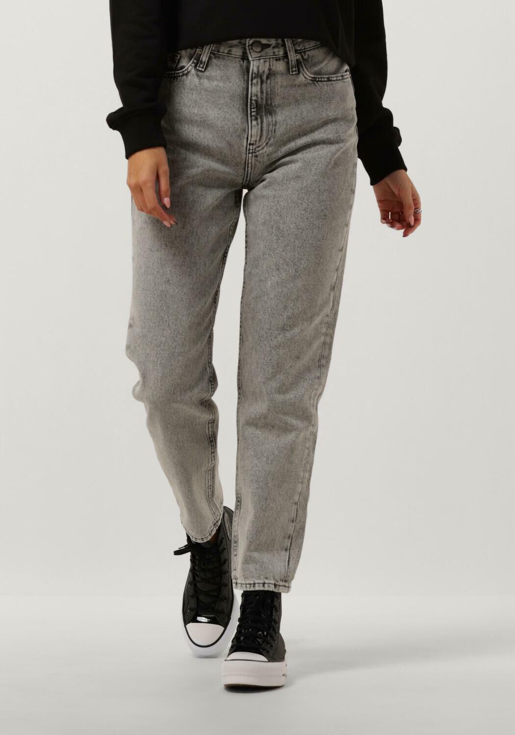Calvin Klein Mom Jeans Grijs Hoge Taille Gray Dames