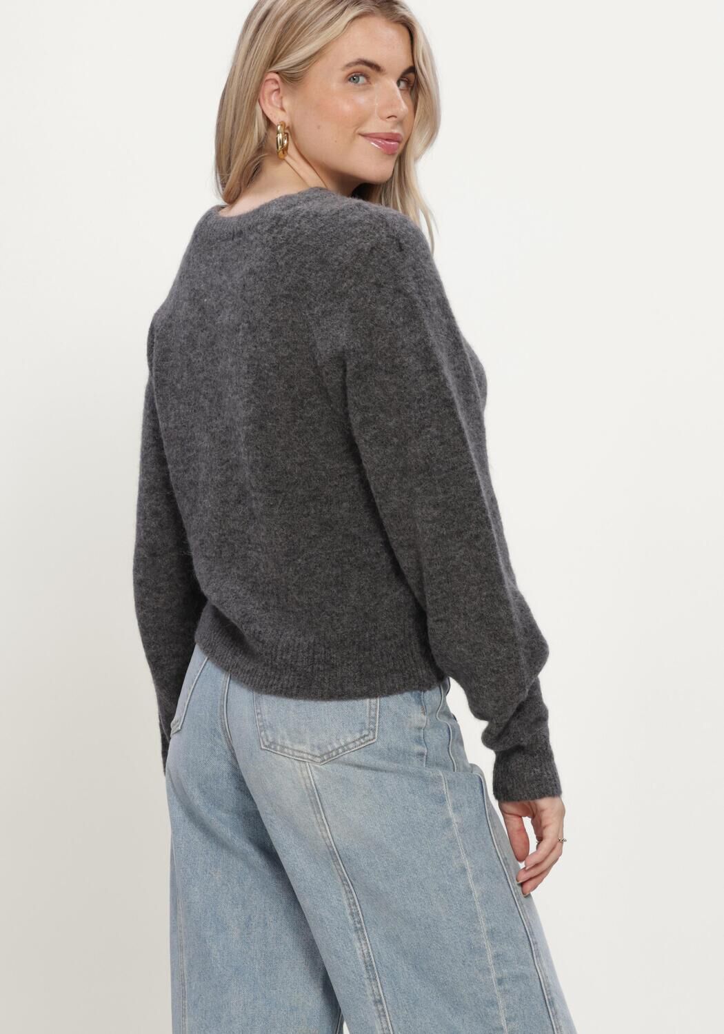 Y.A.S. YAS Dames Truien & Vesten Yasjohi Ls Wool Blend Pullover Donkergrijs