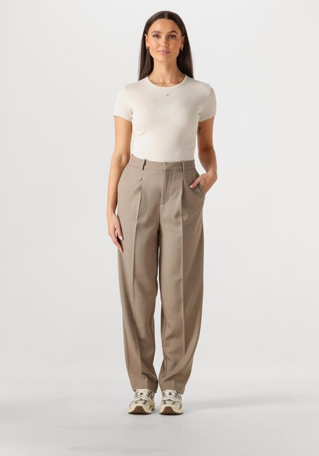 Ecru TOMMY JEANS T-shirt TJW SLIM ESSENTIAL RIB SS EXT - large