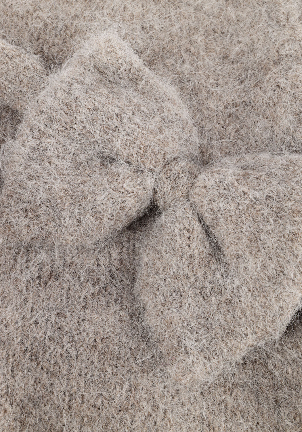 Grijze SELECTED WOMEN Vest SLFGABELLA LS KNIT BOW CARDIGAN - large