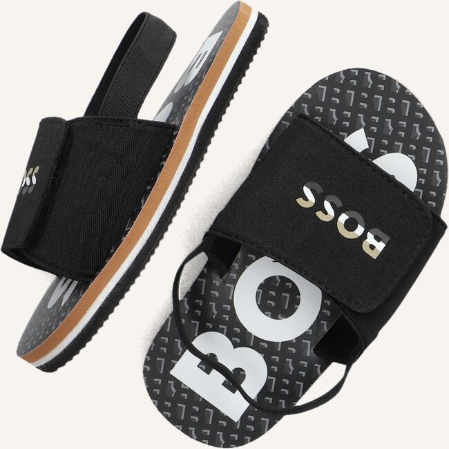 Zwarte BOSS KIDS Platte sandalen CHINELO J50889 Zwarte BOSS KIDS Platte sandalen CHINELO J50889 - large