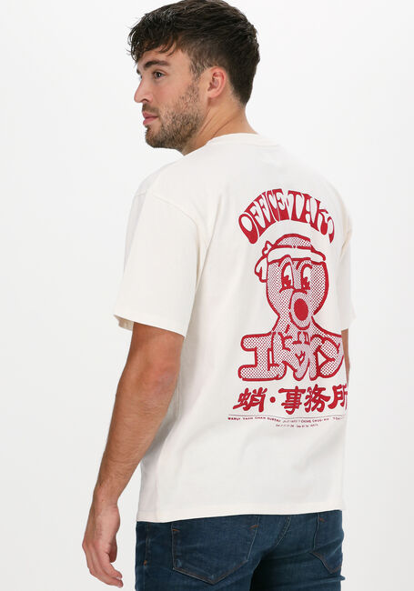 Witte EDWIN T-shirt OFFICE TAKO TS - large