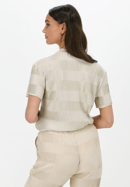 Beige ANOTHER LABEL T-shirt JERSEY PLEATED - large