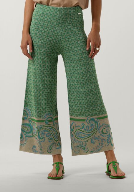 Groene LIU JO Wijde broek PANTALONE MAGLIA JACQUARD - large