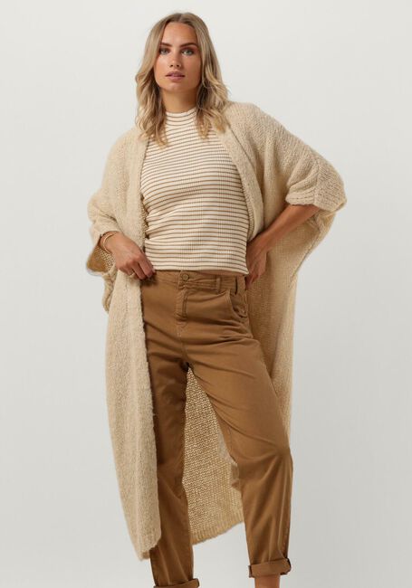 Ecru SUMMUM Vest KIMONO CARDIGAN RUSTIC MOHAIR BLEND KNIT - large