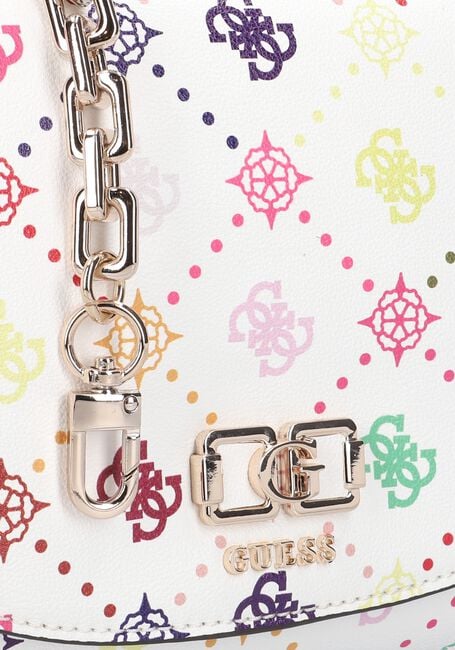 Guess NOELLE TOP ZIP SHOULDER BAG - Handtas - bone logo/wit Guess NOELLE TOP ZIP SHOULDER BAG - Handtas - bone logo/wit