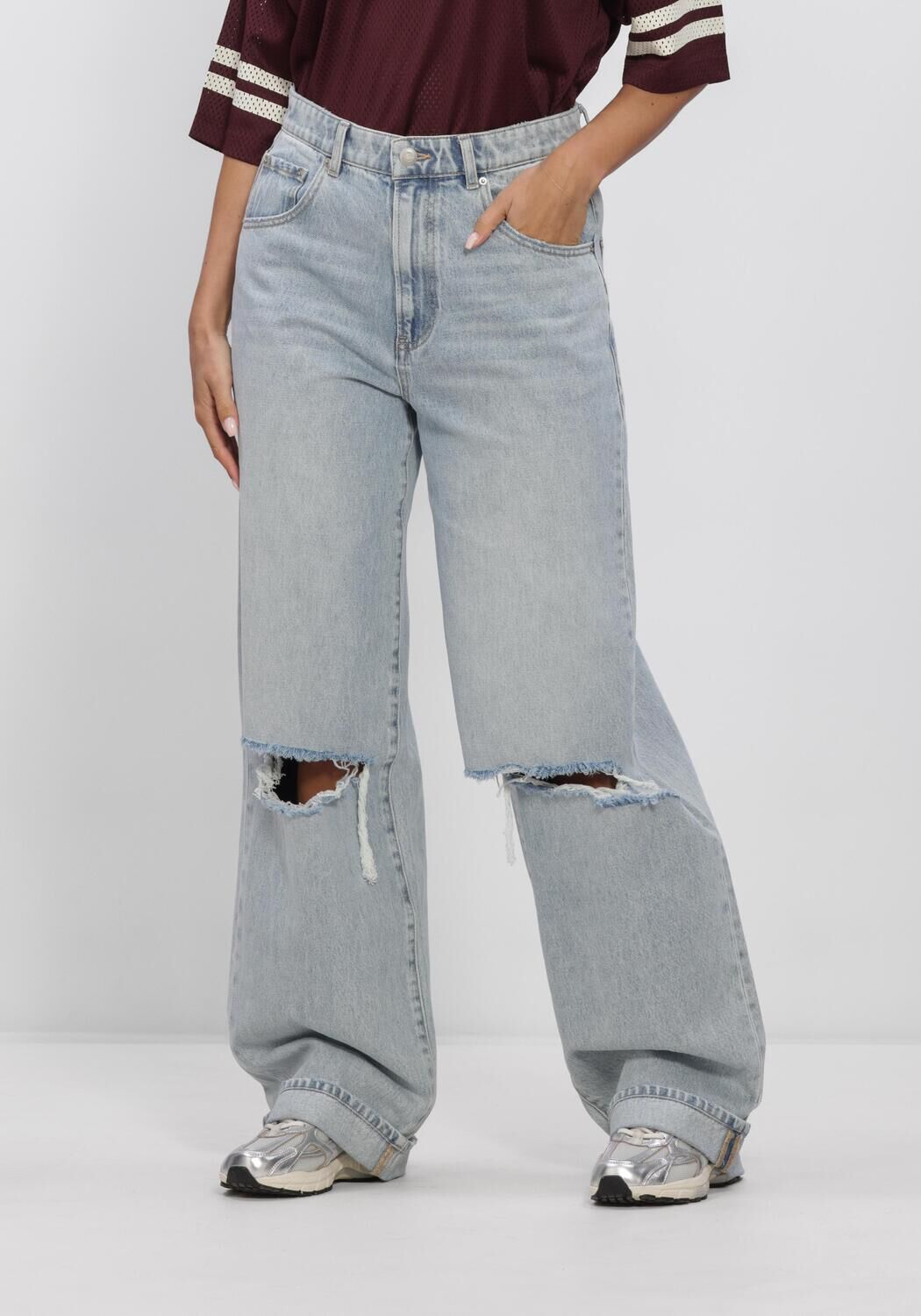 Blauwe CATWALK JUNKIE Jeans SUPER LOOSE FIT JEANS DAMAGED - large