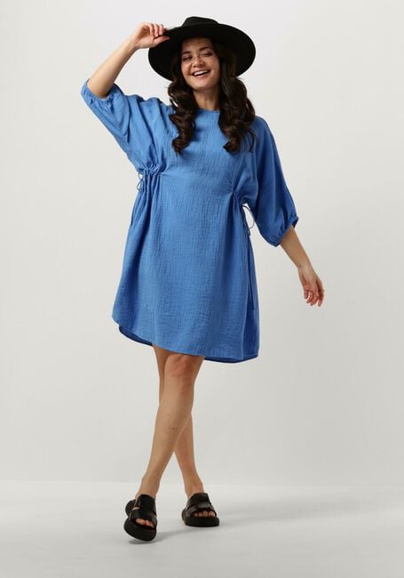 Blauwe MSCH COPENHAGEN Mini jurk MSCHAMALIA 3/4 DRESS - large