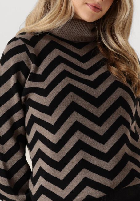 Bruine OBJECT Trui OBJRAY L/S KNIT ROLLNECK - large