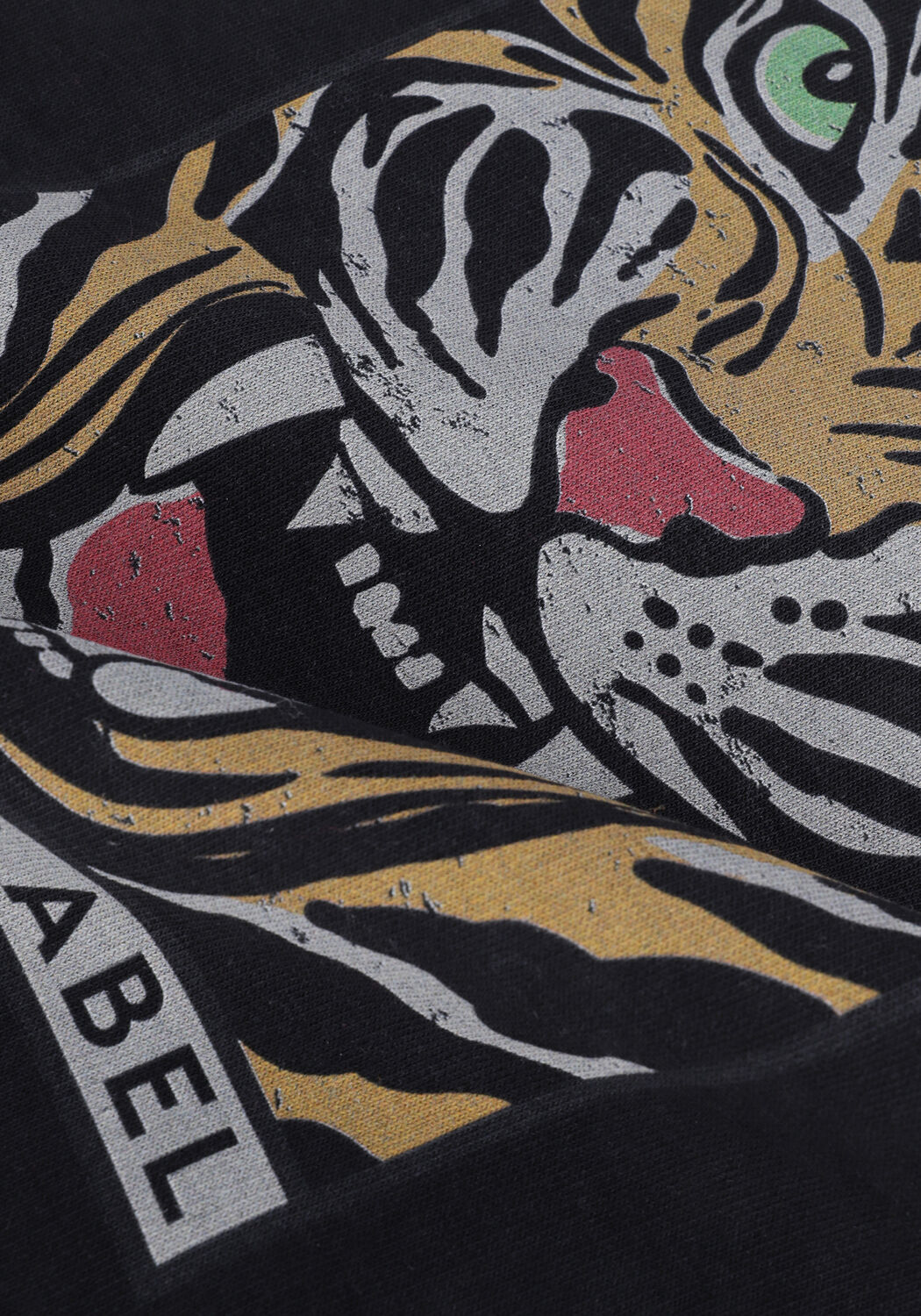 Zwarte ALIX MINI Mini jurk TEENS KNITTED TIGER SWEAT DRESS - large