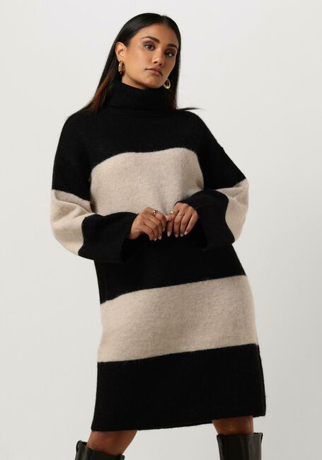 Zwarte SELECTED FEMME Mini jurk SLFALVA LS KNIT HIGH NECK DRESS - large