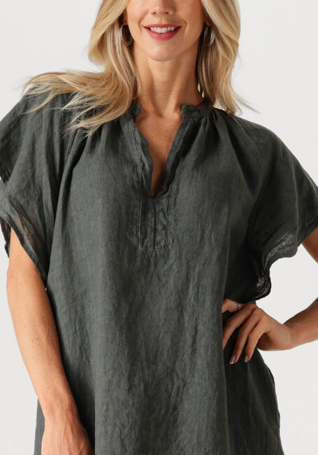 Grijze BY-BAR Mini jurk VINA LINEN DRESS - large