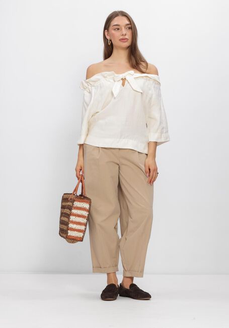Gebroken wit SUMMUM Blouses TOP MODAL LINEN BLEND - large