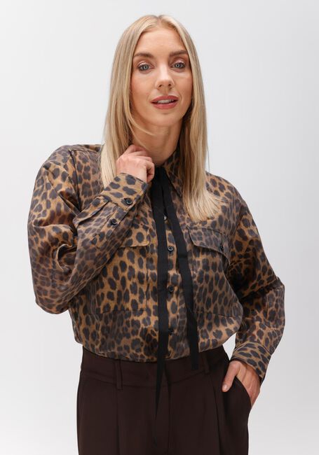 Bruine DANTE6 Blouses RIQUE LEOPARD SHIRT - large