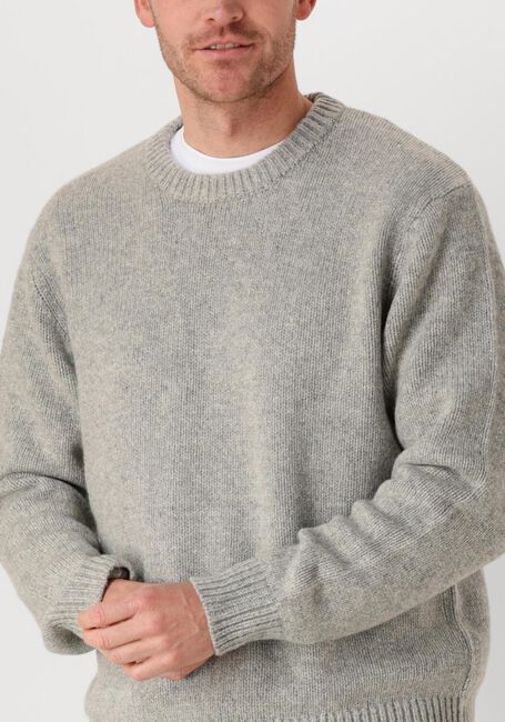 Lichtgrijze SELECTED HOMME Trui SLHCODY LS KNIT RELAXED CREW NECK - large