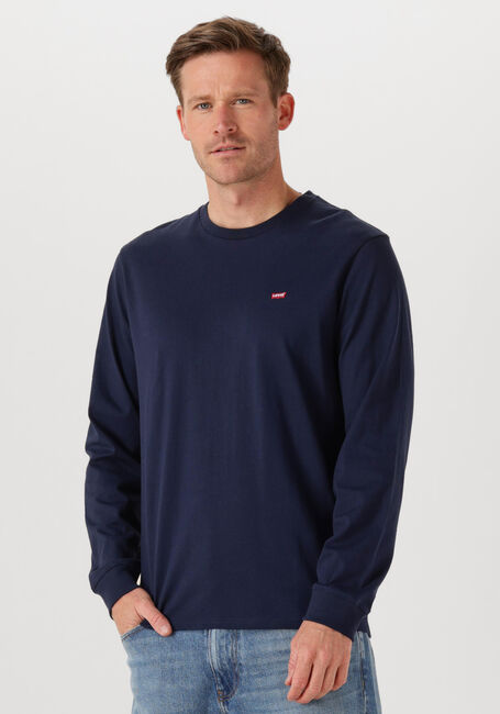 Donkerblauwe LEVI'S T-shirt LS ORIGINAL HM TEE - large