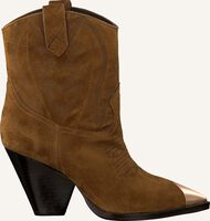 Cognac LOLA CRUZ Enkellaarsjes 293T30BK - medium