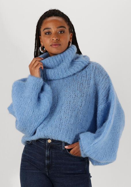 Blauwe AMERICAN DREAMS Coltrui PEPPER ROLL NECK CROPPED - large