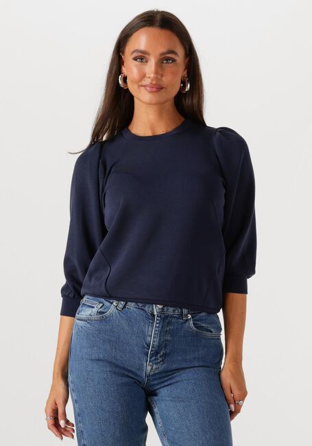 Donkerblauwe SELECTED FEMME T-shirt SLFTENNY 3/4 SWEAT TOP - large