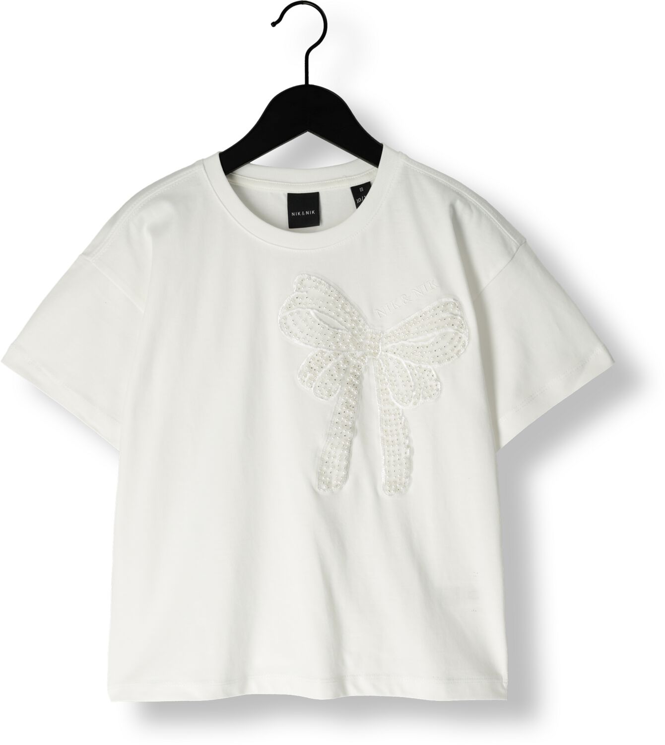 NIK & NIK Meisjes Tops & T-shirts Bow T-shirt Wit