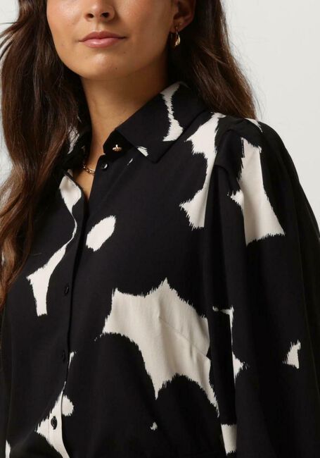 Gebroken wit JANSEN AMSTERDAM Blouses WBP764 BLOUSE PRINT WITH PUFFSLEEVES - large